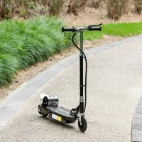 HOMCOM Monopattino Elettrico Pieghevole con Sella, 2 Ruote e Manubrio Regolabile, Bambini 7-12 Anni, 81.5x38x94cm, Nero(m-2)