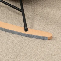 HOMCOM Silla Mecedora Tapizada en Terciopelo Sillón Balancín Relax con Asiento Acolchado y Reposabrazos 65x87x102cm Rosa(m-9)