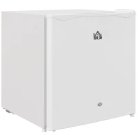 HOMCOM 46 Litre Lockable Countertop Fridge - Cream White(m-10)