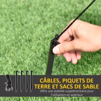 HOMCOM Père Noël gonflable avec cheminée lumineux LED hauteur 210 cm polyester imperméable rouge blanc noir(m-7)