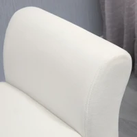 HOMCOM Banco de Almacenamiento con Tapa Abatible Reposabrazos y Patas de Madera para Salón 111,5x41x65 cm Crema(m-8)