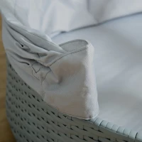 PawHut Rattan Hundehütte mit Kissen Hundehaus Haustierbett Hundebett Hundematratze Hundekorb Hundesofa Hunde Katzen Outdoor Grau 76 x 76 x 60 cm(m-8)