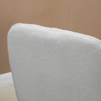 HOMCOM Schaukelstuhl Modern-Design Schaukelstuhl, Sherpa-Fleece, Steppung, 63 cm x 95cm x 97 cm Natur+ Grau(m-8)