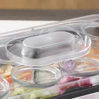 HOMCOM Yogurtiera Elettrica 25W con 8 Vasetti Inclusi, Timer 1-48 Ore e Temperatura Regolabile 20-50°C, 36x18.8x14cm, Argento(m-9)