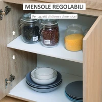 HOMCOM Carrello da Cucina con Ruote, Carrello Cucina con Cassetti Armadietto in Legno Truciolato 78x39.5x88.5cm(m-5)