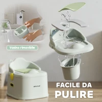 AIYAPLAY Vasino per Bambini 3 in 1 con Vaschetta Rimovibile e Imbottitura, Età 6 Mesi-6 Anni, Grigio(m-5)