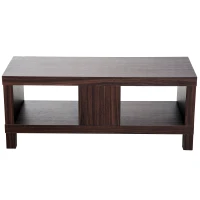 HOMCOM Mobile Porta TV fino a 42" Classico in Legno con Vano Salotto e Soggiorno 90 × 35 × 37cm(m-7)