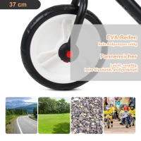 HOMCOM Kinder Laufrad ab 2-5 Jahre Lauflernrad mit Stützrädern, Pedalen, Höhenverstellbarem Sitz, Spielzeug Balance Bike für Kleinkinder Erste Geburtstag Geschenk, Schwarz(m-4)