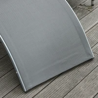 Outsunny Chaise longue bain de soleil de jardin avec appui-tête design ergonomique grand confort léger moderne aluminium txtilène 160 x 60 x 65 cm gris foncé(m-8)