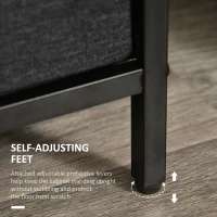 HOMCOM 4 Drawer Storage Chest Unit Home Cabinet w/ Shelves Home Living Room Bedroom Entryway Living Furniture, Black(m-7)