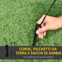 HOMCOM Albero di Natale Gonfiabile con Babbo Natale, Pupazzo di Neve, Luci LED e Gonfiatore, Altezza 185cm(m-7)