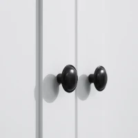 HOMCOM Mobile Cucina con Armadietto Superiore e Inferiore e Cassetto Centrale in Legno, 76x40.5x184 cm, Bianco(m-9)