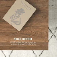 HOMCOM Tavolino da Caffè con 2 Ripiani Aperti e 2 Cassetti in Truciolato e Metallo, 95x62x36.5 cm(m-5)