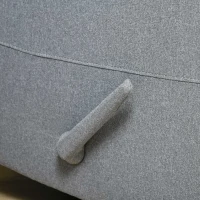 HOMCOM Relaxsessel Fernsehsessel mit Liegefunktion Liegesessel Sessel mit Verstellbarer Rückenlehne, Fußstütze TV-sessel mit Leinenoptik für Wohnzimmer Schlafzimmer, Hellgrau(m-8)