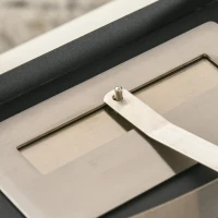 HOMCOM Camino Bioetanolo in Acciaio Inox, 3h di Combustione con Serbatoio 1.5L e Copertura 25m², 45x18x17 cm, Argento(m-9)