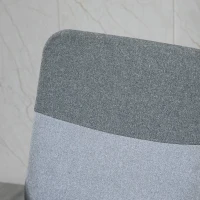 Vinsetto Office Chair Linen Fabric Swivel Computer Desk Chair Home Study Adjustable Chair with Wheels, Grey(m-10)