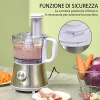 HOMCOM Frullatore da 500W a 2 Velocità Regolabili con Caraffa, Lama a S e Lama a 4 Punte, 20.5x19x16 cm(m-6)