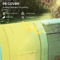 Outsunny Tomato Greenhouse, Garden Growhouse with 2 Roll-up Doors and 4 Mesh Windows, Portable Indoor Outdoor Green House, 185 x 94 x 150cm, Green(m-5)