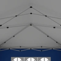 Outsunny 3 x 6 m Garden Pop Up Gazebo, Wedding Party Tent Marquee, Water Resistant Awning Canopy with Sidewalls, Windows, Carry Bag, Blue(m-8)