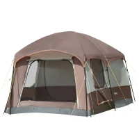 Outsunny 3-4 Man Two Room Camping Tent Dome Tent with Vestibule, UV50+ Cabin Tent with 3000 mm Water Column, Groundsheet, Portable Carry Bag, for Travel, Hiking, Sport(m-11)