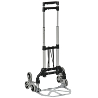 DURHAND Carretilla de Mano Portátil para Escalera con Ruedas Carga 70kg Carretilla Plegable para Entrega Almacenes Mercado Viajar Mudarse