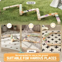 AIYAPLAY Wooden Balance Beam for Kids, Balance, Coordination, Agility(m-8)