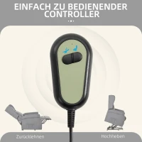 HOMCOM Relaxsessel, Aufstehhilfe, Liegefunktion, bis 200kg, 72,5x94x109cm, Grau(m-7)