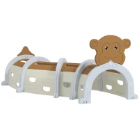 AIYAPLAY Monkey-Design Kids Play Tunnel for Crawling, Climbing, for ages 3-6 Years, Brown(m-11)