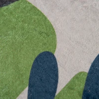 HOMCOM Tappeto Moderno Pelo Corto in Poliestere per Interni, 200x140cm, Multicolore(m-8)