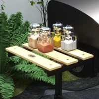 Outsunny Charcoal BBQ, with Thermometer, Shelves and Wheels(m-8)