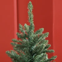 HOMCOM Árbol de Navidad Artificial 150 cm con 220 Luces LED 588 Ramas y Patas de Metal Árbol Navideño para Interior Verde(m-9)