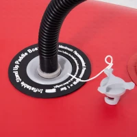 Outsunny Tavola SUP Gonfiabile con Pagaia, Accessori e Zaino di Trasporto, 300x76x15cm, Rosso e Bianco(m-8)