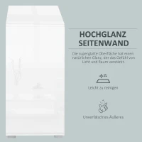 HOMCOM Aufbewahrungsschrank mit 2 Schubladen, 2 Türen, mit Kippschutz, für Wohnzimmer, Schlafzimmer, 79 x 36 x 74 cm, Weiß+Grau(m-5)