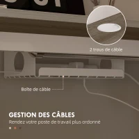 Vinsetto Bureau assis-debout électrique réglable en hauteur avec fonction mémoire, bureau réglable en hauteur 72-116 cm(m-6)