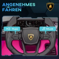 AIYAPLAY Elektroauto für Kinder von 3-5 Jahren, sanfter Antrieb, fernsteuerbar, mit Hupe, Kunststoff und Metall, Rosa(m-7)