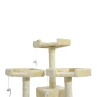 PawHut Rascador Gato Altura 55x60x181cm Arbol Poste Para Arañar Centro De Actividades(m-6)
