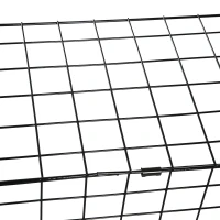 HOMCOM Salvachispas para Chimenea con Longitud Ajustable 81,5-160x44x68 cm Protector de Chimenea con Alambre de Metal Negro(m-9)