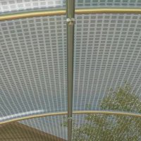 Outsunny Serra a Tunnel 3x3 m con Porta, 6 Finestre e 2 Pareti Avvolgibili, in Acciaio e Telo in PE, Bianca(m-8)