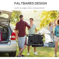 Outsunny Sonnenliege mit Kissen, Klappbare Strandliege, 2-Stufige Gartenliege , 2-in-1 Relaxliege, Metall + Oxfordstoff, Schwarz 118 x 60 x 80 cm(m-7)