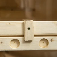 PawHut Hamsterkäfig aus Holz 5 Etagen Nagarium Nagerkäfig Kleintierkäfig mit Gitterdach Rampen, Holzkäfig Mäusekäfig groß Käfig für Hamster Zwerghamster 60 x 40 x 120 cm Naturholz(m-7)