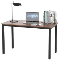 HOMCOM Scrivania Tavolo per Computer da Ufficio, Tavolo da Pranzo per Camera in Truciolato, 120×60×74 cm, color Noce(m-10)