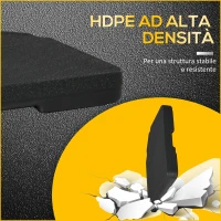 Outsunny Base per Ombrellone da 4 Pezzi Riempibili con Acqua o Sabbia e Ganci di Connessione, Nero(m-6)