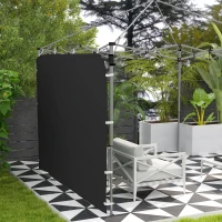 Outsunny 195 x 295cm Replacement Gazebo Sidewall - Black(m-8)