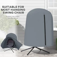 Outsunny 190 x Φ128cm Hanging Egg Chair Furniture Cover - Grey(m-4)