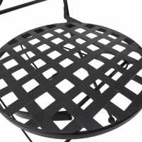 Outsunny 3 PCs Garden Mosaic Bistro Set Outdoor Patio 2 Folding Chairs & 1 Round Table  Outdoor Furniture Vintage(m-9)