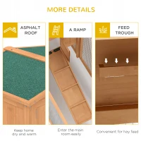 Pawhut Wooden Rabbit Hutch Guinea Pig hutch House 2 Tier with Rabbit Run for Outdoor Garden Backyard, 85 x 24 x 57cm(m-7)