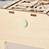 HOMCOM Adventskalender Adventskalenderbox Weihnachtsdekoration, LED-Lichter, 24 Schubladen, Natur(m-8)