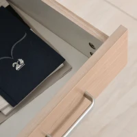 HOMCOM Mobiler Schreibtisch Aktenschrank klappbarer Computertisch Bürotisch mit Schubladen und Rollen Rollcontainer Spanplatte Metall Weiß 105 x 50 x 74 cm(m-9)