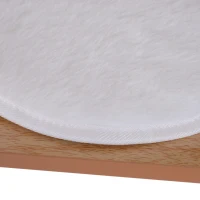 PawHut Tiragraffi Gatto Altezza 120cm con Cuccia Piattaforme e Giochi Sisal, MDF 71.5x49.5x120cm legno, bianco(m-8)
