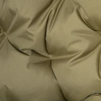 Outsunny 2 Seater Egg Chair Outdoor, Folding Weave Garden Furniture Chair with Cushion, Cup Pockets - Khaki(m-8)